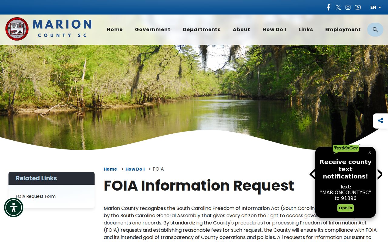 Marion County most wanted records public records request information